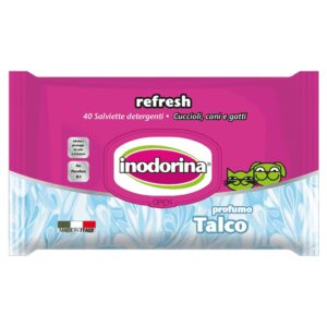 Vlažne maramice za pse: Inodorina Vlažne maramice Refresh Talcum