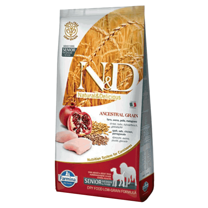 Granule za pse: N&D Low Grain Medium/Maxi Senior