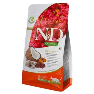 Suva hrana za mačke: N&D Quinoa Skin and Coat Haringa i Kokos