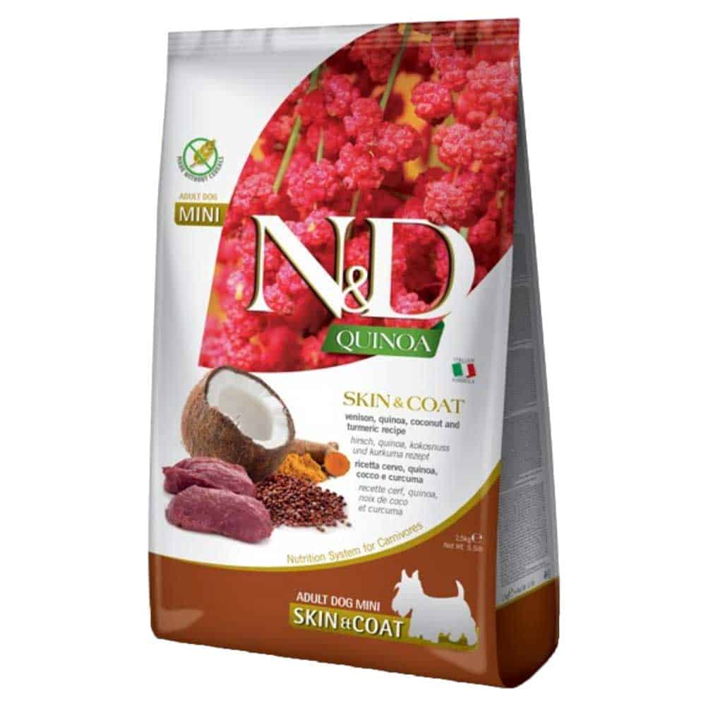 Granule za pse: N&D Quinoa Skin and Coat Mini Srnetina