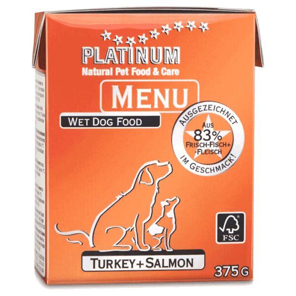 Konzerve za pse: Platinum konzerva za pse Dog Menu Ćuretina i Losos