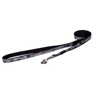 Povodac za pse: Rogz Reflektujući povodac za pse Trendy Black Bones