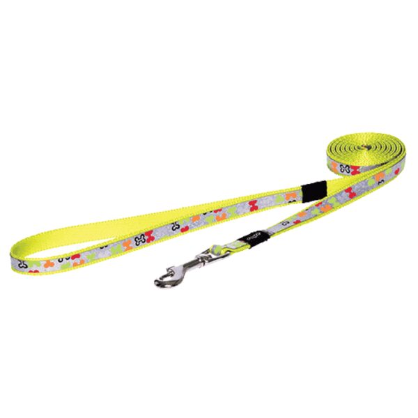 Povodac za pse: Rogz Reflektujući povodac za pse Trendy Multi Bones