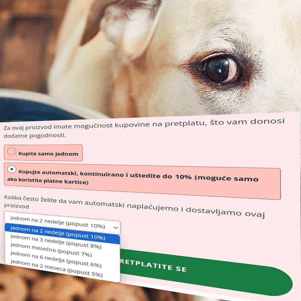 Online Pet Shop SANTI predstavlja opciju pretplata